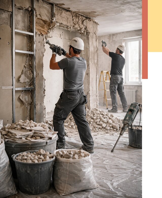 Демонтажные работы в Киселевске от 2776 руб. — услуги и цена под ключ | ОТДЕЛОЧНИК-Кис