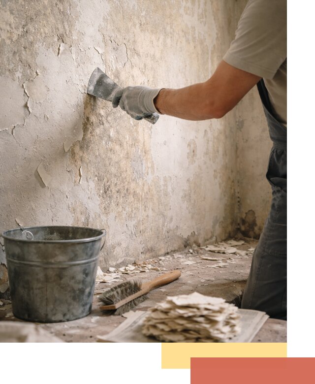 Удаление старой краски со стен в Киселевске качественно и быстро