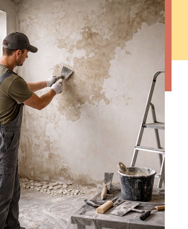 Снятие старой шпаклевки в Киселевске от 1902 руб. — быстро и недорого | ОТДЕЛОЧНИК-Кис