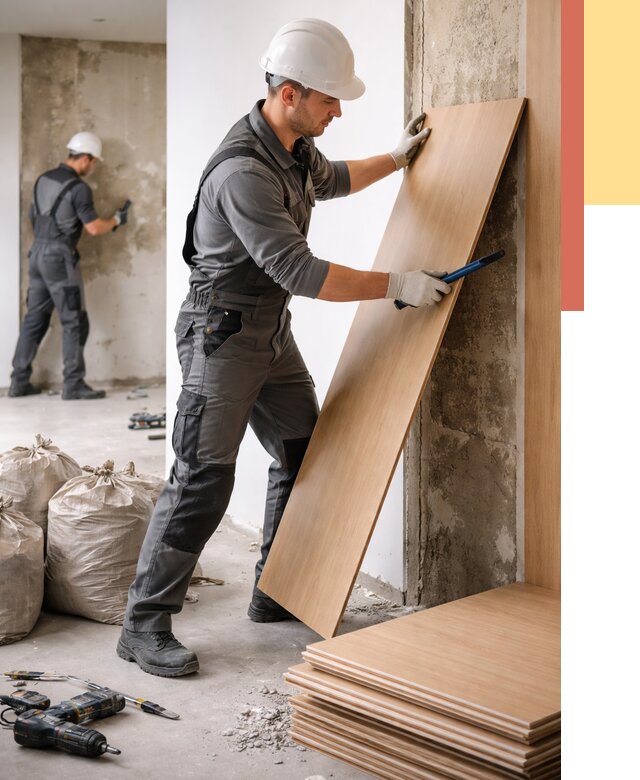 Демонтаж стеновых панелей в Киселевске от 3598 руб. за м² быстро и недорого | ОТДЕЛОЧНИК-Кис