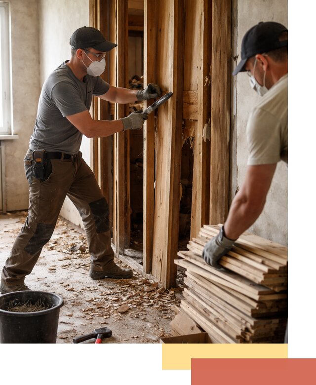 Демонтаж деревянных перегородок в Киселевске быстро и аккуратно