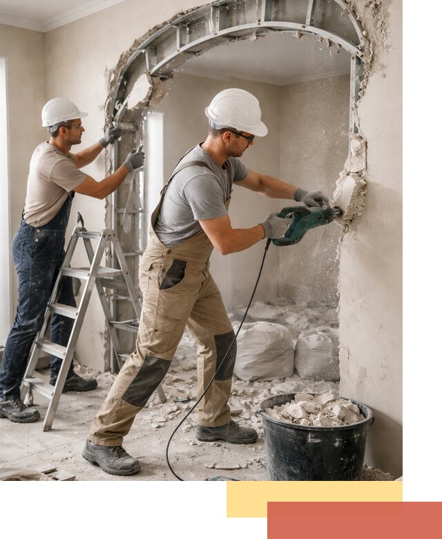 Демонтаж гипсокартонной арки в Киселевске быстро и аккуратно