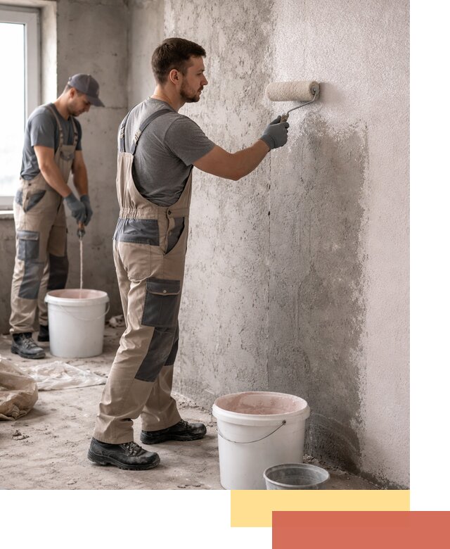 Нанесение бетоноконтакта на стены в Киселевске для последующей отделки