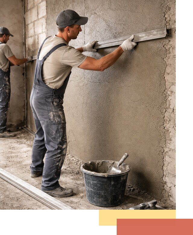 Штукатурка стен цементно-песчаная в Киселевске профессионально