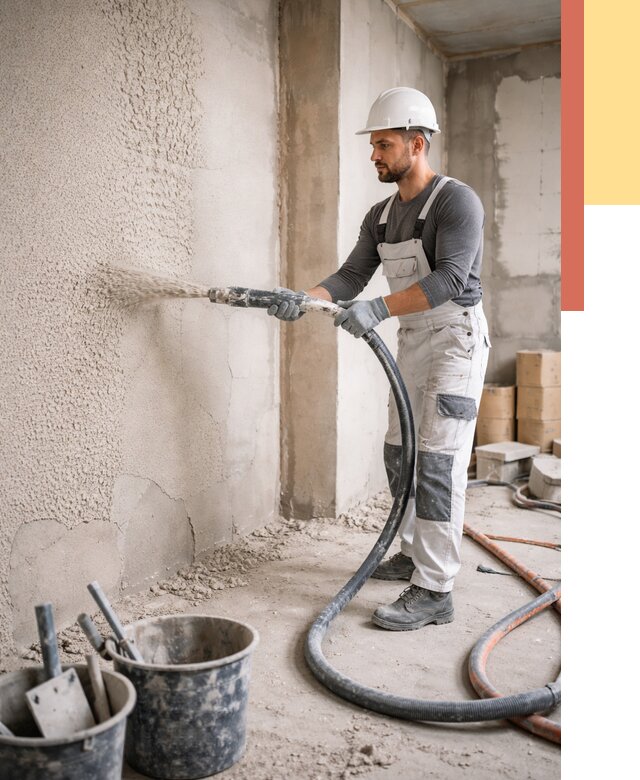 Машинная штукатурка стен в Киселевске под ключ от 6683 руб./м2 | ОТДЕЛОЧНИК-Кис