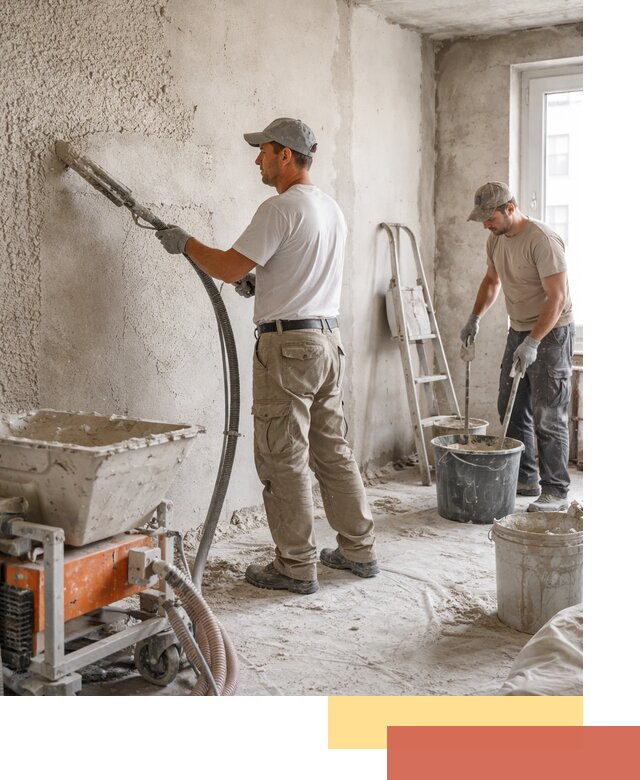 Машинная штукатурка стен в Киселевске — быстро и качественно