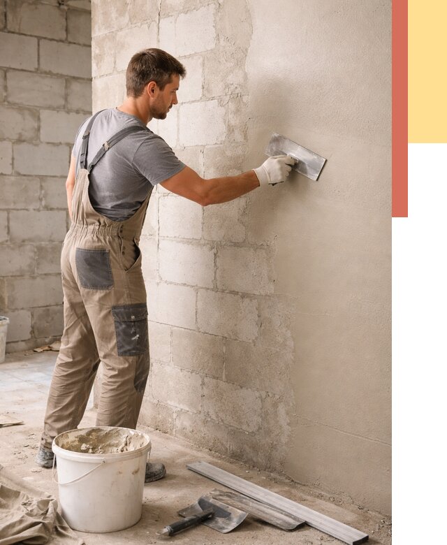 Штукатурка стен из газобетона в Киселевске от 2159 руб./м2 — быстро и недорого | ОТДЕЛОЧНИК-Кис