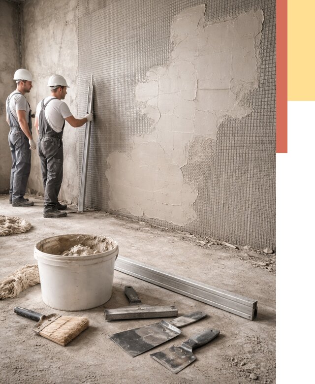 Штукатурка стен по сетке в Киселевске от 5655 руб./м2 — быстро и недорого | ОТДЕЛОЧНИК-Кис