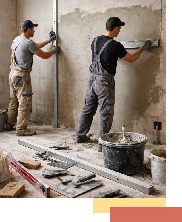 Профессиональная штукатурка стен под плитку в Киселевске