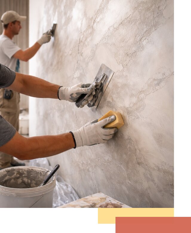 Декоративная штукатурка под мрамор в Киселевске для стен и потолков