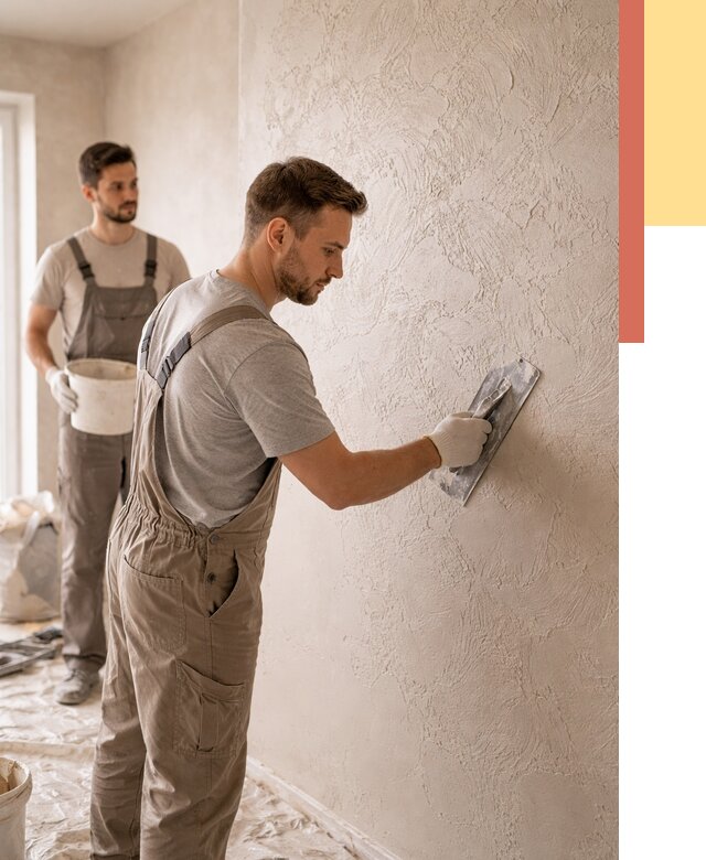 Фактурная штукатурка стен в Киселевске от 4318 руб./м² — заказать под ключ | ОТДЕЛОЧНИК-Кис