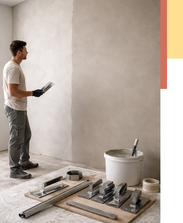 Нанесение микроцемента на стены в Киселевске от 3290 руб./м2 под ключ | ОТДЕЛОЧНИК-Кис