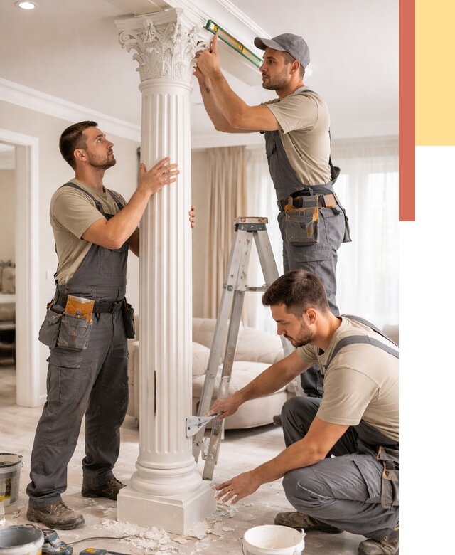 Установка декоративных колонн в Киселевске от 12337 руб. под ключ | ОТДЕЛОЧНИК-Кис