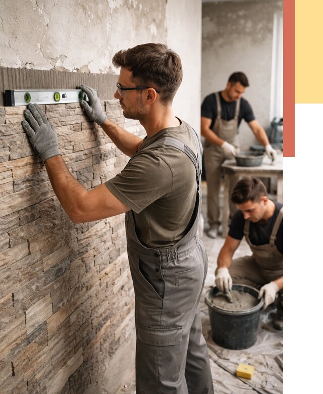 Монтаж искусственного камня в Киселевске от 4626 руб. под ключ | ОТДЕЛОЧНИК-Кис