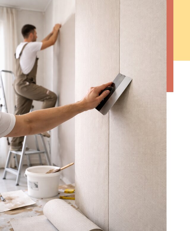 Поклейка текстильных обоев в Киселевске от 4626 руб. под ключ | ОТДЕЛОЧНИК-Кис