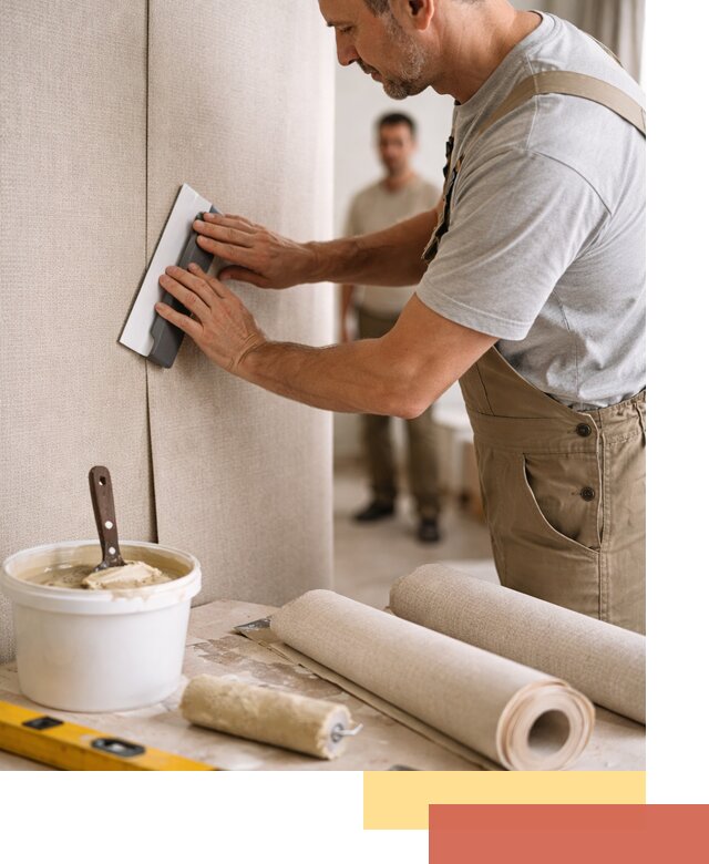 Поклейка текстильных обоев в Киселевске профессионально и аккуратно