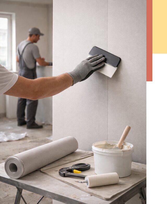 Поклейка обоев под покраску в Киселевске от 3598 руб. за м2 | ОТДЕЛОЧНИК-Кис