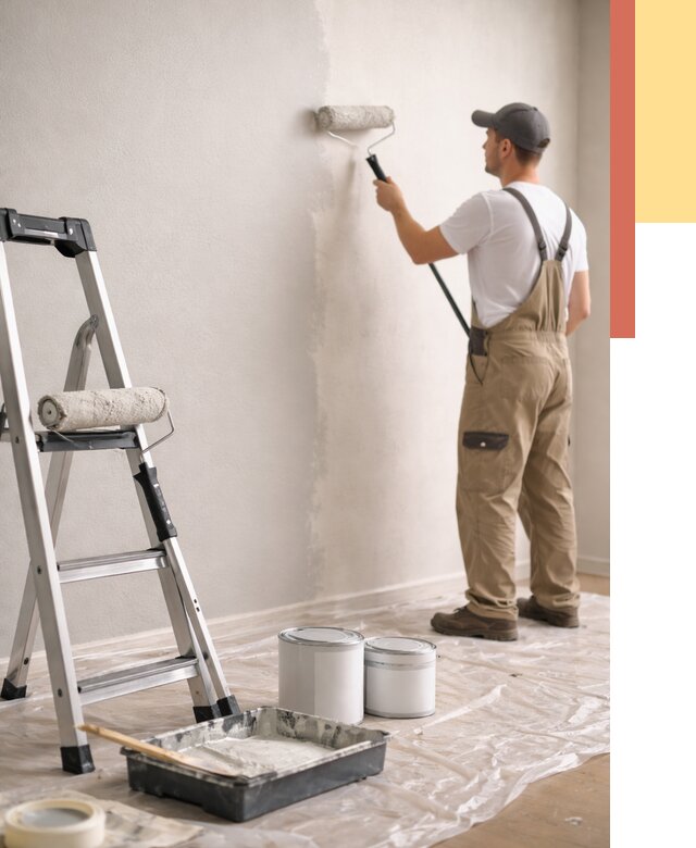 Покраска стен латексной краской в Киселевске от 4626 руб. за м2 | ОТДЕЛОЧНИК-Кис