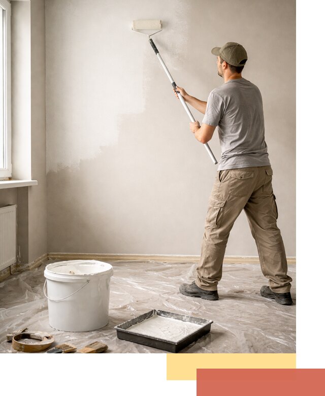 Покраска стен латексной краской в Киселевске качественно и быстро