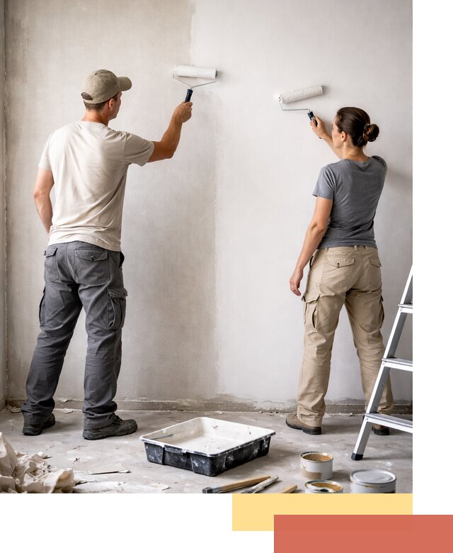 Окраска стен по стеклохолсту в Киселевске качественно и долговечно