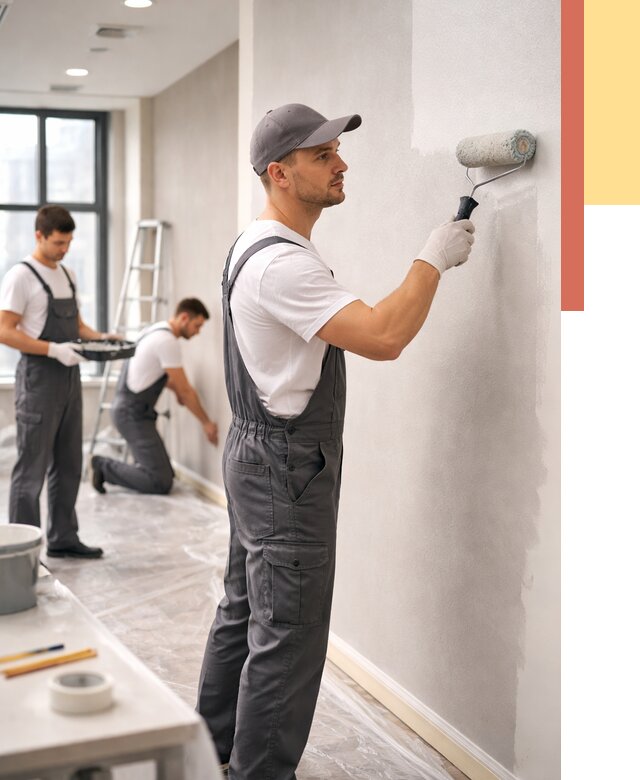 Покраска стен в офисе в Киселевске от 8739 руб. — быстро и недорого | ОТДЕЛОЧНИК-Кис