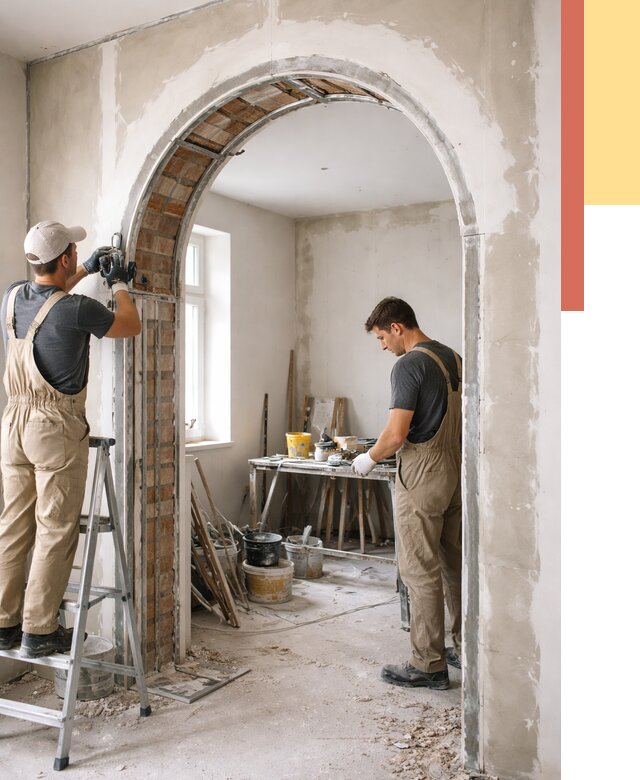 Устройство арочного проема в Киселевске от 9767 руб. под ключ — быстро и недорого | ОТДЕЛОЧНИК-Кис