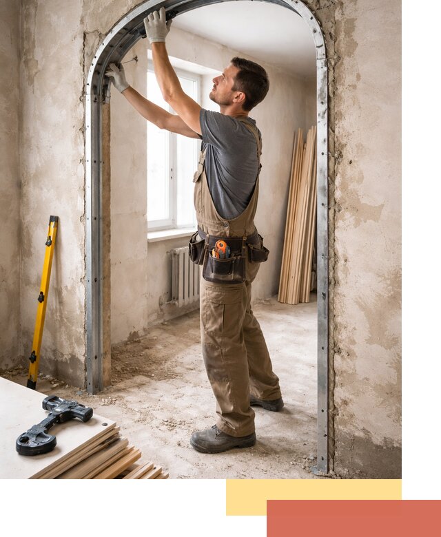 Устройство арочного проема в Киселевске под ключ