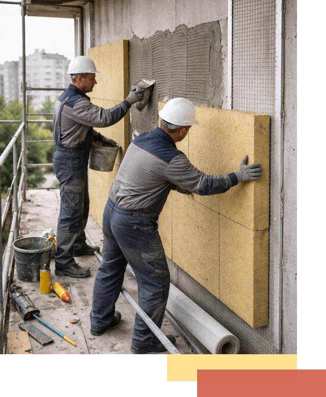 Утепление стен зданий и домов в Киселевске качественно и надежно