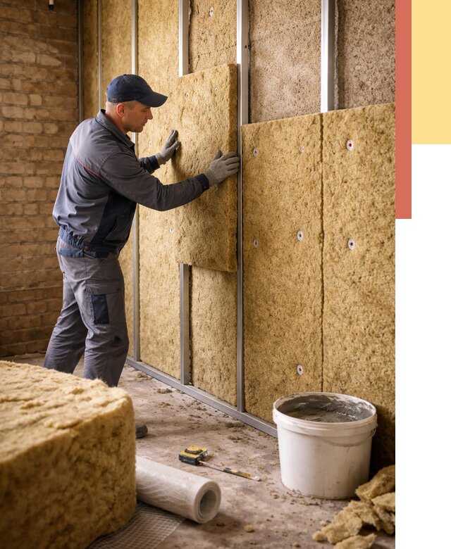 Утепление стен минватой в Киселевске от 1388 руб./м2 — недорого и быстро | ОТДЕЛОЧНИК-Кис