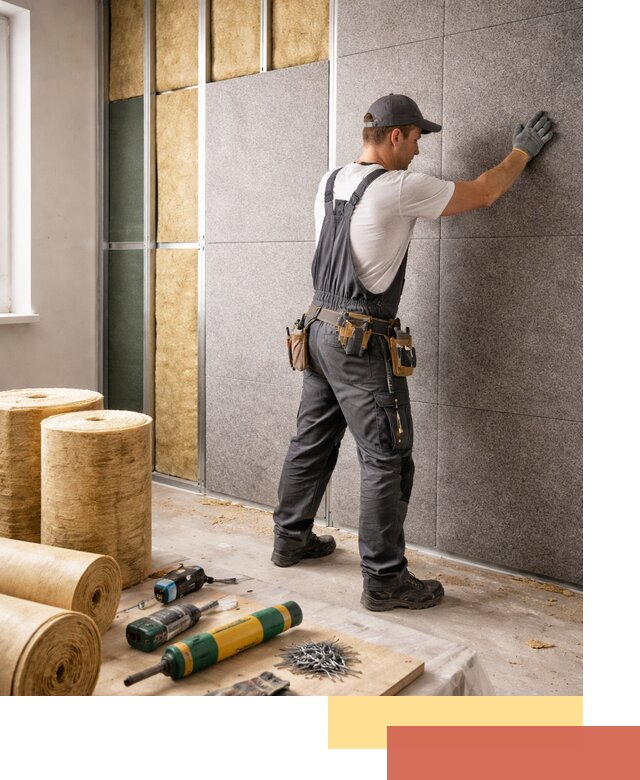 Профессиональная шумоизоляция стен в Киселевске для квартиры и офиса