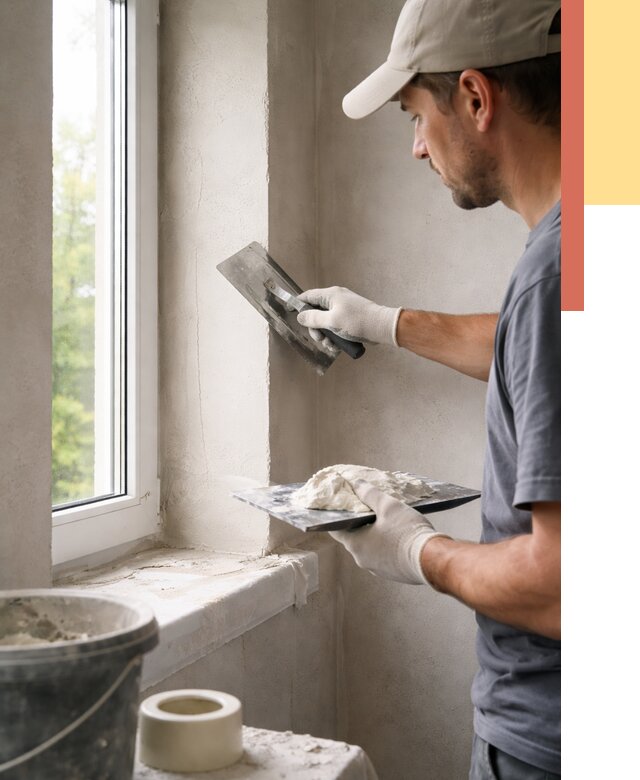 Штукатурка откосов в Киселевске от 4626 руб/м² — услуги и выравнивание под ключ | ОТДЕЛОЧНИК-Кис