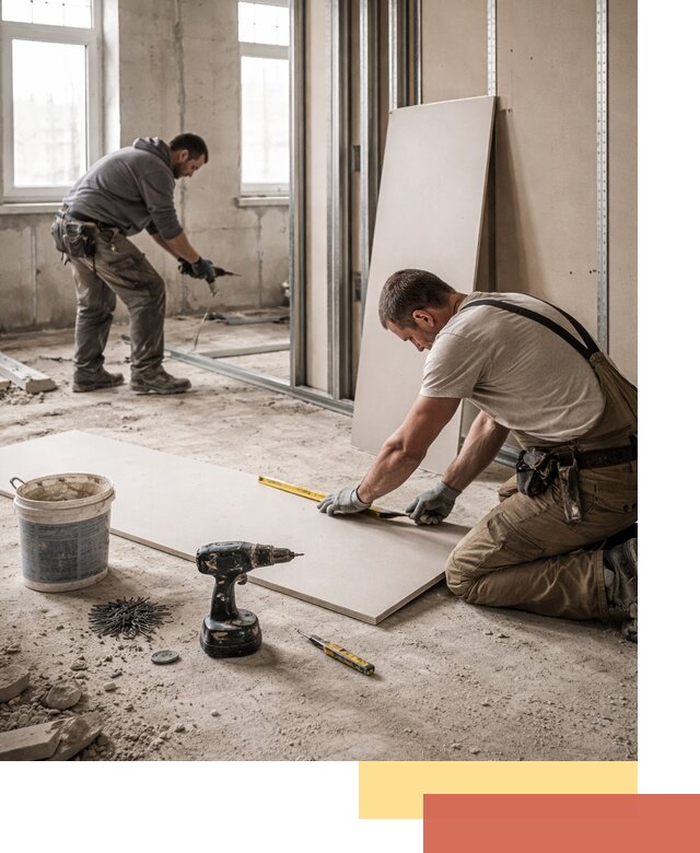 Кладка перегородок из ПГП под ключ в Киселевске