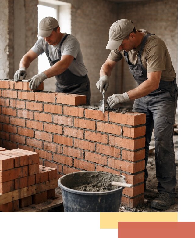 Кладка кирпичных перегородок под ключ в Киселевске