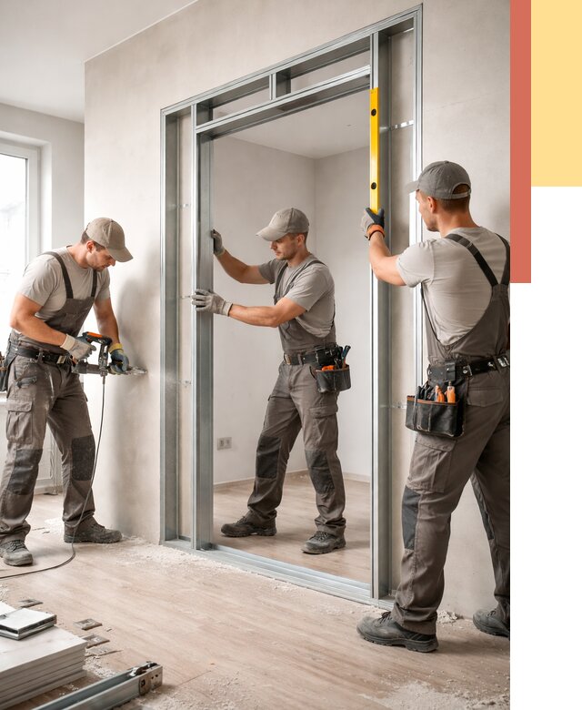 Устройство дверного проема в перегородке в Киселевске от 4626 руб. под ключ | ОТДЕЛОЧНИК-Кис