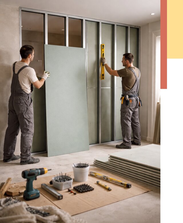 Перегородка из влагостойкого гипсокартона в Киселевске от 4935 руб. — монтаж под ключ | ОТДЕЛОЧНИК-Кис