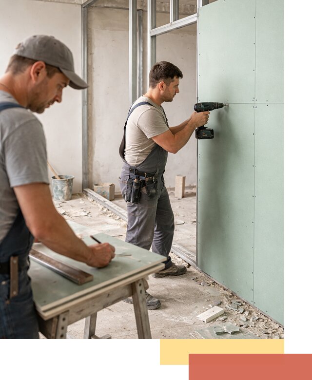 Перегородки из влагостойкого гипсокартона под ключ в Киселевске