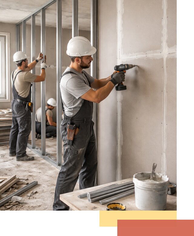 Перегородки из огнестойкого гипсокартона в Киселевске под ключ