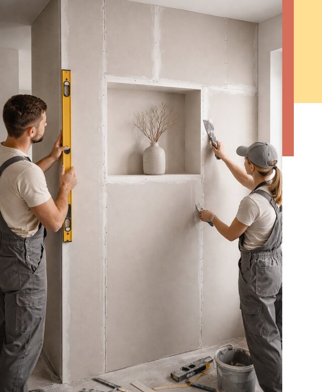 Перегородка из гипсокартона с нишей в Киселевске от 3341 руб. под ключ | ОТДЕЛОЧНИК-Кис