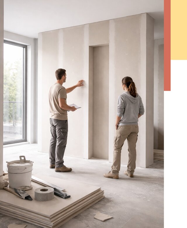 Зонирующая перегородка из гипсокартона в Киселевске от 2879 руб. под ключ | ОТДЕЛОЧНИК-Кис