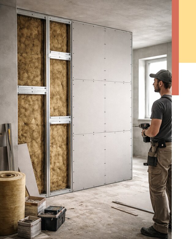 Усиленная перегородка под навеску в Киселевске от 13160 руб. — монтаж под ключ | ОТДЕЛОЧНИК-Кис