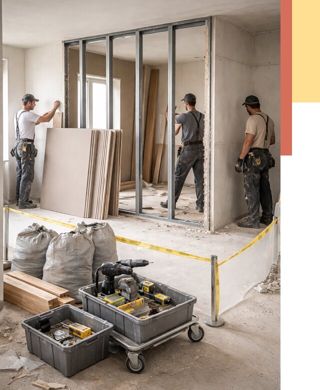 Перенос гипсокартонной перегородки в Киселевске под ключ от 4626 руб. | Демонтаж и монтаж – ОТДЕЛОЧНИК-Кис