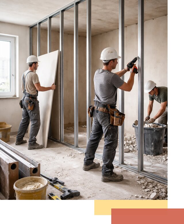 Перенос гипсокартонной перегородки в Киселевске профессионально и быстро