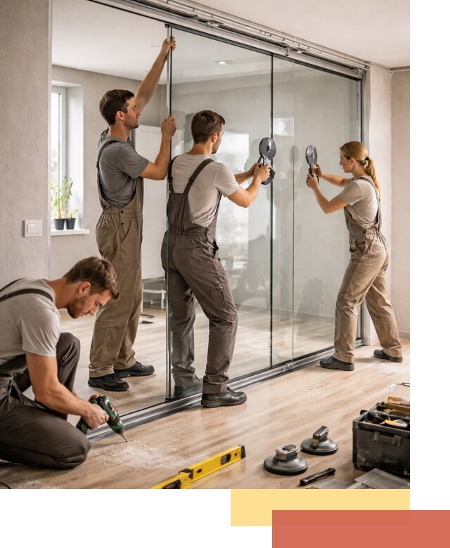 Изготовление стеклянных перегородок на заказ в Киселевске