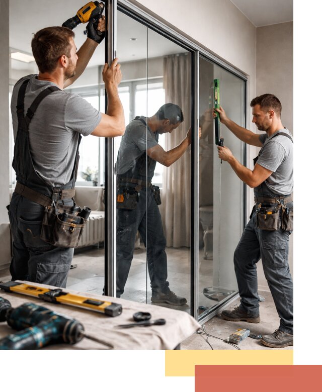 Каркасные стеклянные перегородки под ключ в Киселевске