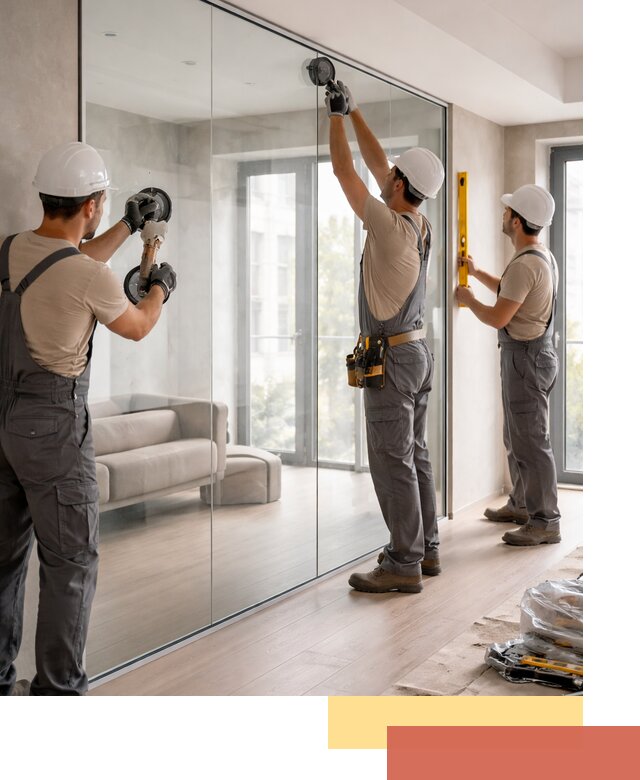 Перегородки из закаленного стекла в Киселевске для офисов и квартир