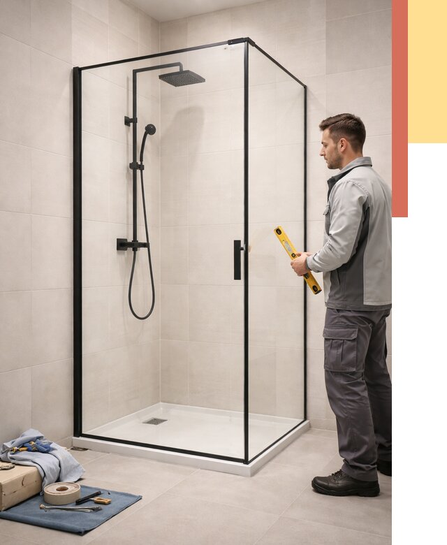 Стеклянные перегородки для душа в Киселевске от 12851 руб. | Монтаж под ключ — ОТДЕЛОЧНИК-Кис