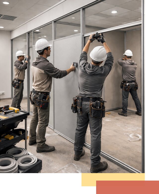 Мобильные офисные перегородки под ключ в Киселевске