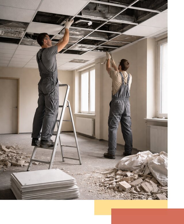 Демонтаж потолков Армстронг профессионально в Киселевске