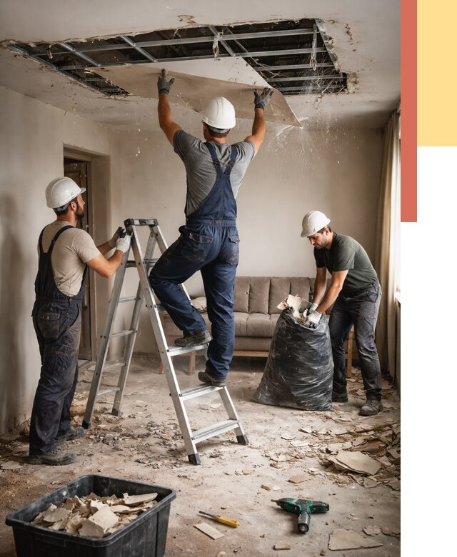 Демонтаж гипсокартонного потолка в Киселевске от 432 руб. за м2 — ОТДЕЛОЧНИК-Кис