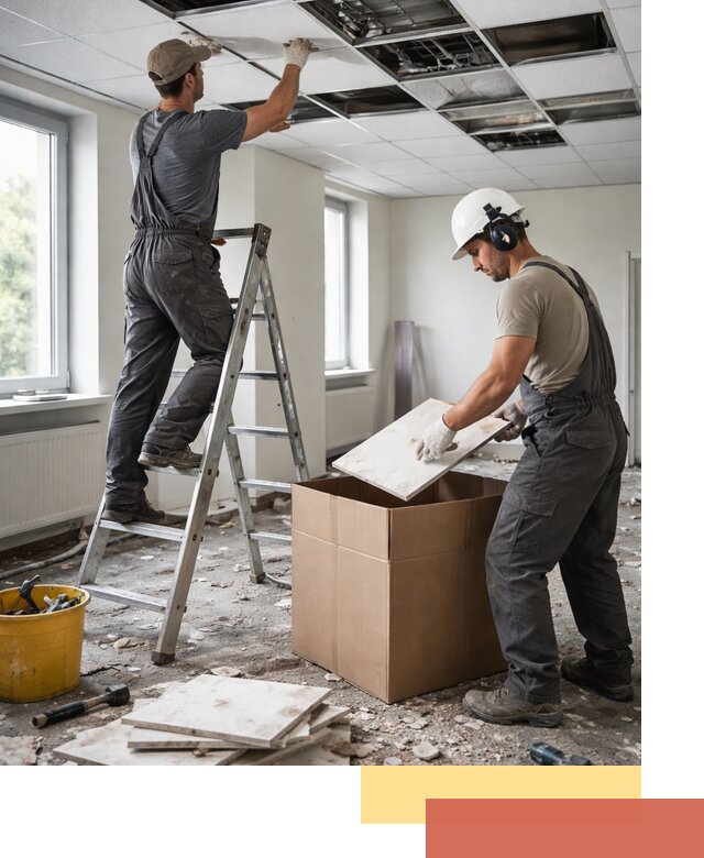 Демонтаж потолочной плитки в Киселевске быстро и аккуратно